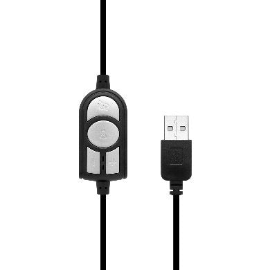 BRobotix 263953 audífono y auriculare Auriculares Alámbrico Diadema Llamadas/Música USB tipo A Negro, Plata