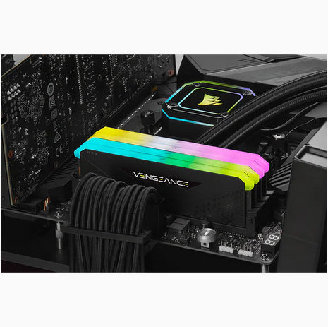 Memoria RAM Corsair Vengeance 16GB DDR4 3200MHz DIMM RGB XMP Negro CL16