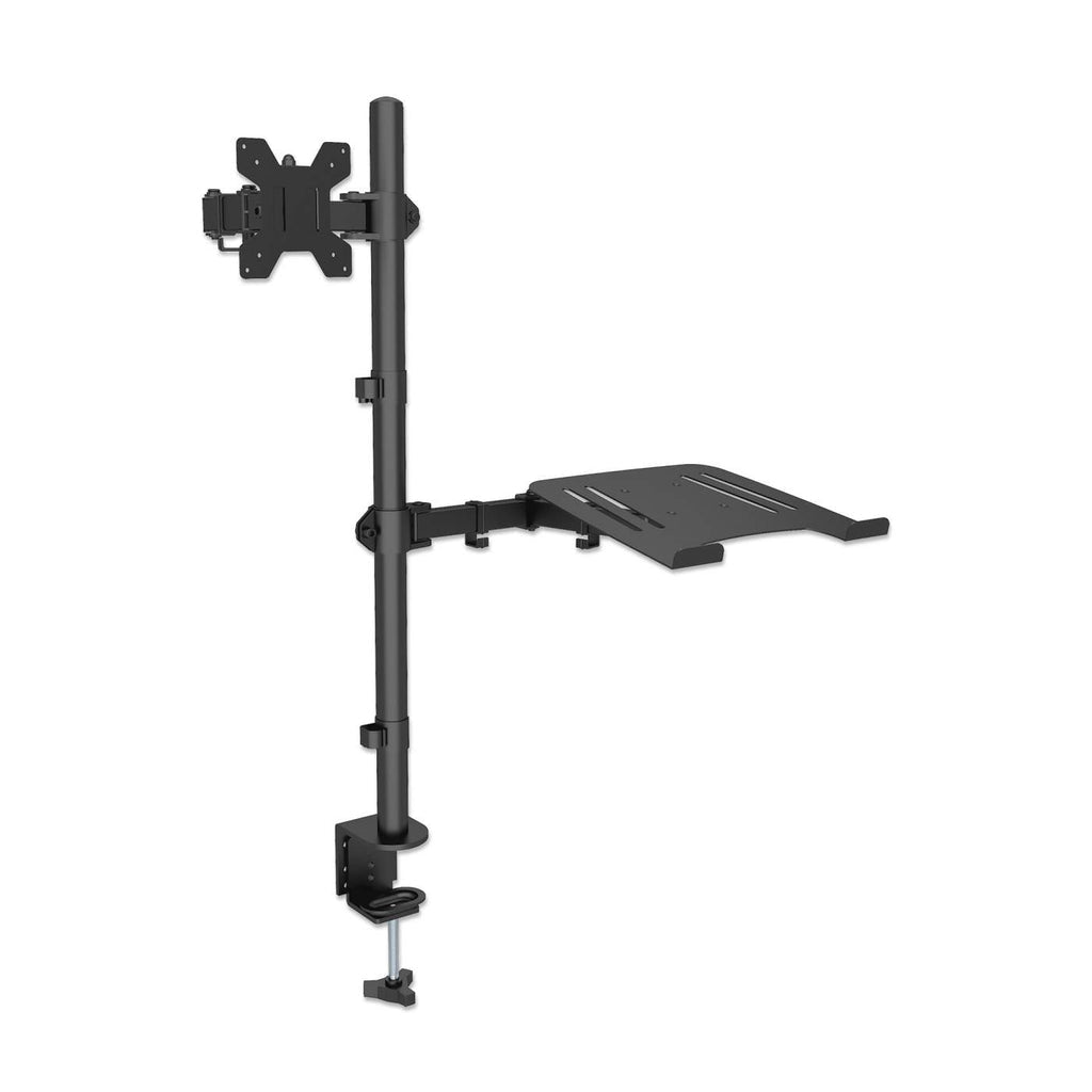 Soporte Monitor Manhattan Escritorio para 13" a 32"/Laptop 10" a 17" Hasta 8 Kg Altura Ajustable