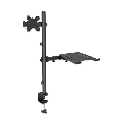 Soporte Monitor Manhattan Escritorio para 13" a 32"/Laptop 10" a 17" Hasta 8 Kg Altura Ajustable