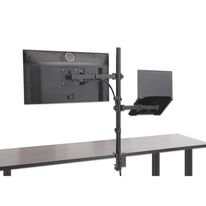 Soporte Monitor Manhattan Escritorio para 13" a 32"/Laptop 10" a 17" Hasta 8 Kg Altura Ajustable
