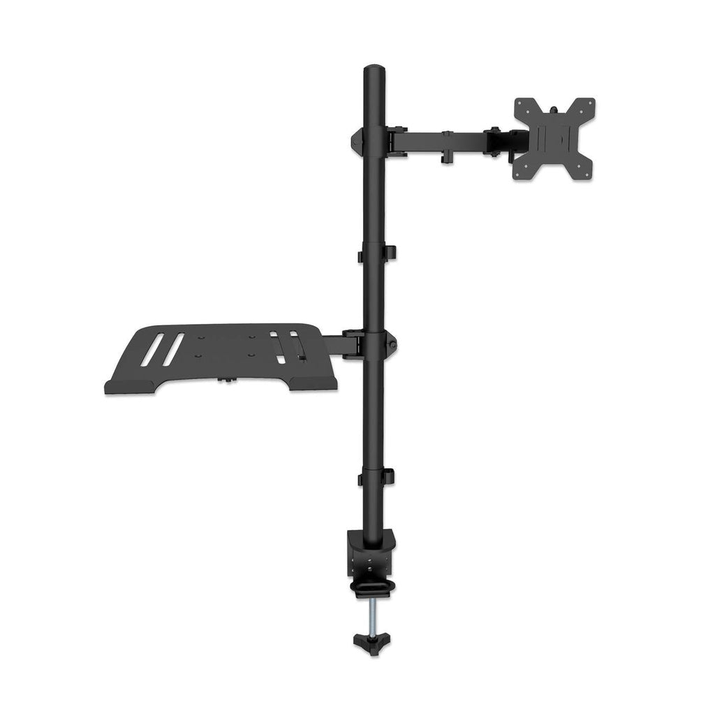 Soporte Monitor Manhattan Escritorio para 13" a 32"/Laptop 10" a 17" Hasta 8 Kg Altura Ajustable
