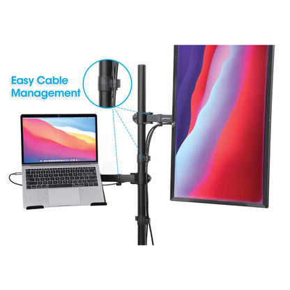 Soporte Monitor Manhattan Escritorio para 13" a 32"/Laptop 10" a 17" Hasta 8 Kg Altura Ajustable