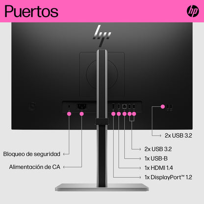 HP E24t G5 FHD Touch Monitor monitor de computadora 60.5 cm (23.8") 1920 x 1080 Pixeles Full HD LCD Negro