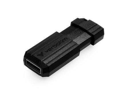Memoria USB Verbatim PinStripe de 128 GB Color Negro
