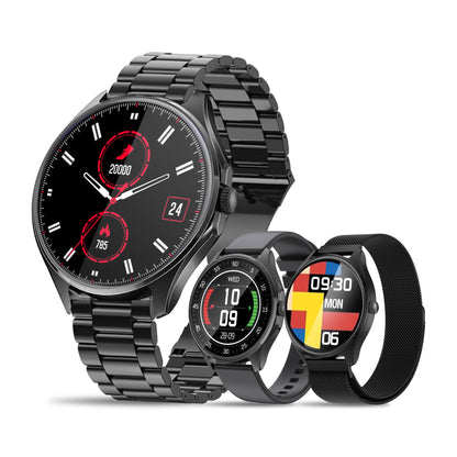 Smart Watch Vorago SW-505 Redondo IP67 Bluetooth Pantalla AMOLED 1.43"  Táctil Negro 2 Extensibles