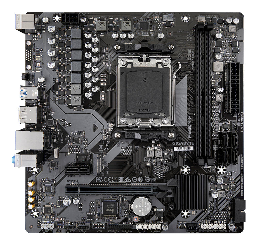 Tarjeta Madre Gigabyte A620M H 2xDDR5 128GB 6400Mhz HDMI DP M.2 PCIe 4.0 S AM5 Ryzen mATX