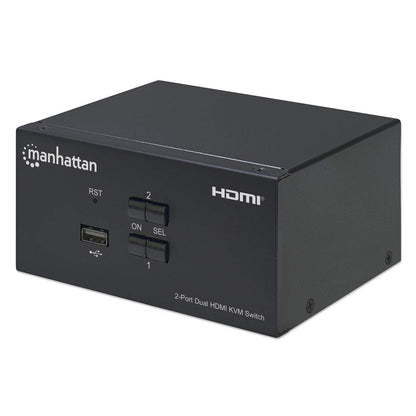Manhattan 153522 interruptor KVM Negro
