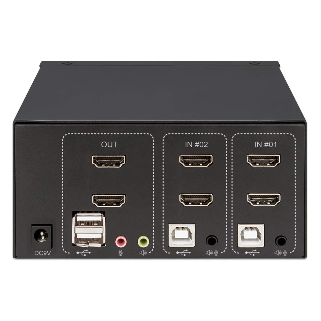 Manhattan 153522 interruptor KVM Negro
