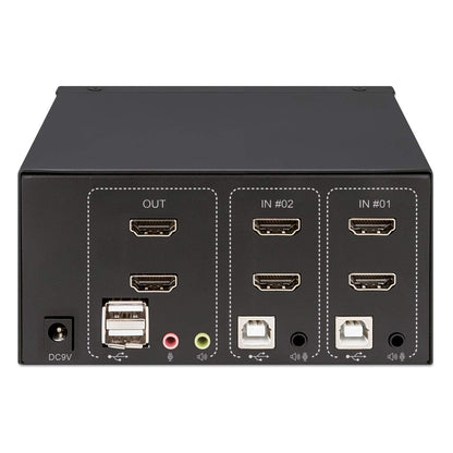 Manhattan 153522 interruptor KVM Negro