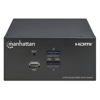 Manhattan 153522 interruptor KVM Negro