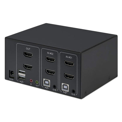 Manhattan 153522 interruptor KVM Negro