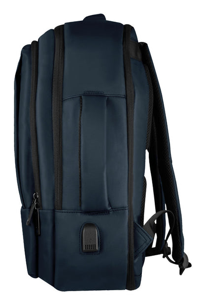 Mochila Perfect Choice para Laptop 15.6" Expandible Resistente al Agua Color Tundra Azul