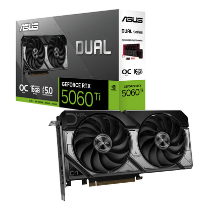 Tarjeta de Video ASUS NVIDIA GeForce RTX 5060 Ti DUAL 16GB 128-bit GDDR7 PCI Express x16 5.0