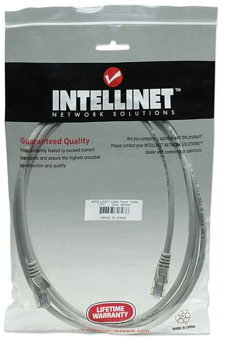 Cable Patch Intellinet 4.2m(14.0f) Cat 5e UTP Color Gris