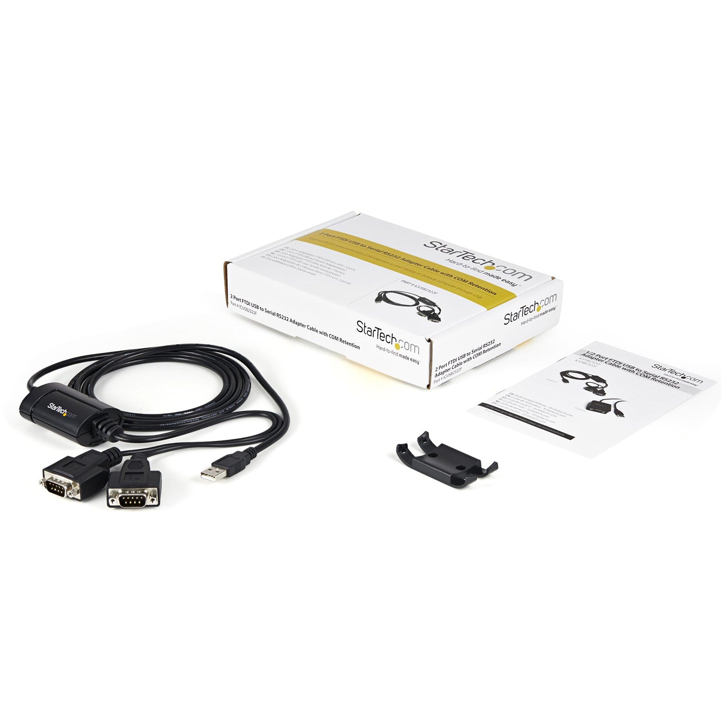 StarTech.com ICUSB2322F cable serial Negro 2.1 m USB 2.0 A 2 x DB-9