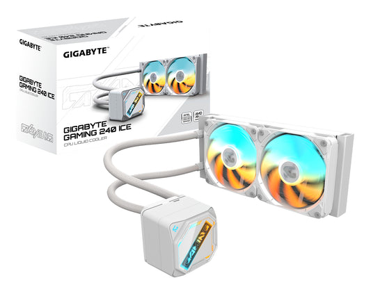 Enfriamiento Líquido Gigabyte GAMING 240 ICE 2x120mm hasta 2200RPM Blanco 1851/1700/115X/1200/AM5/AM4