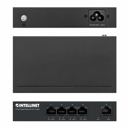 Intellinet 561792 dispositivo de redes Gigabit Ethernet (10/100/1000) Energía sobre Ethernet (PoE) Negro