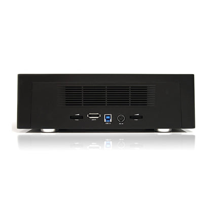 StarTech.com SATDOCK4U3RE duplicador de datos o soporte Duplicador de discos duros Negro 3 copias