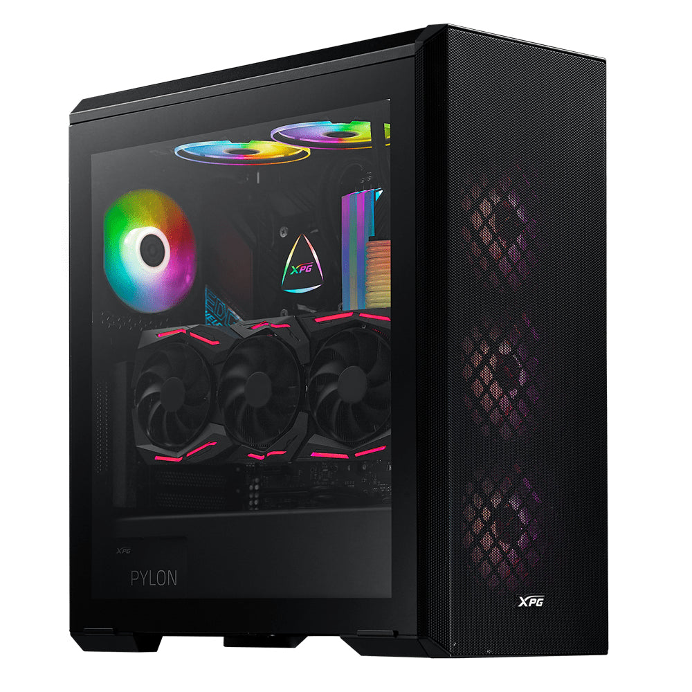 Gabinete XPG Defender ATX Media Torre Panel Vidrio Templado Negro