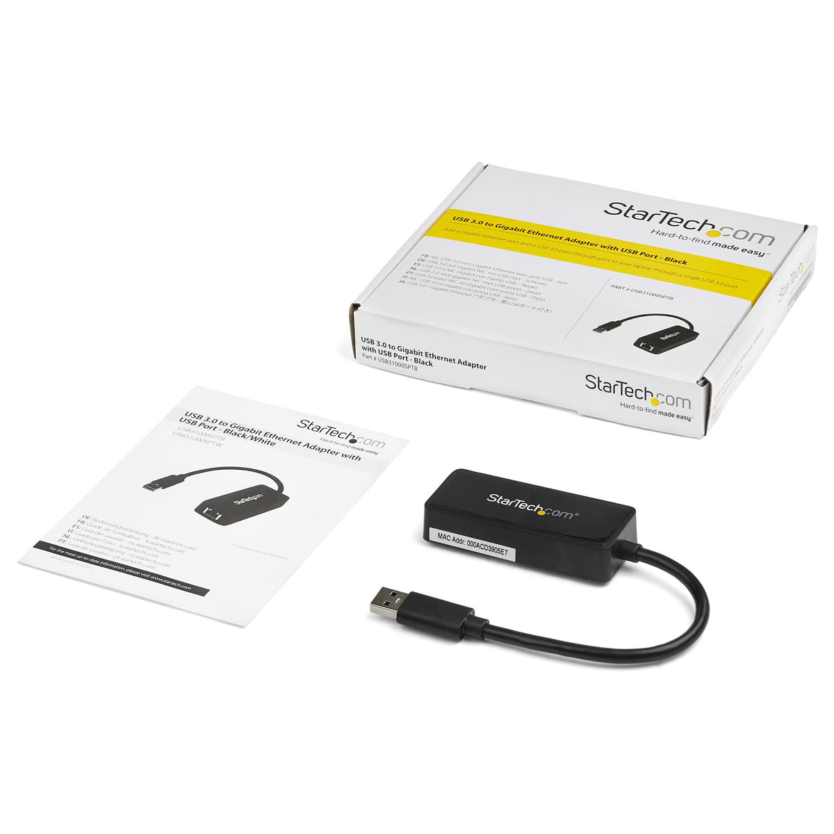 StarTech.com USB31000SPTB tarjeta de red 5000 Mbit/s