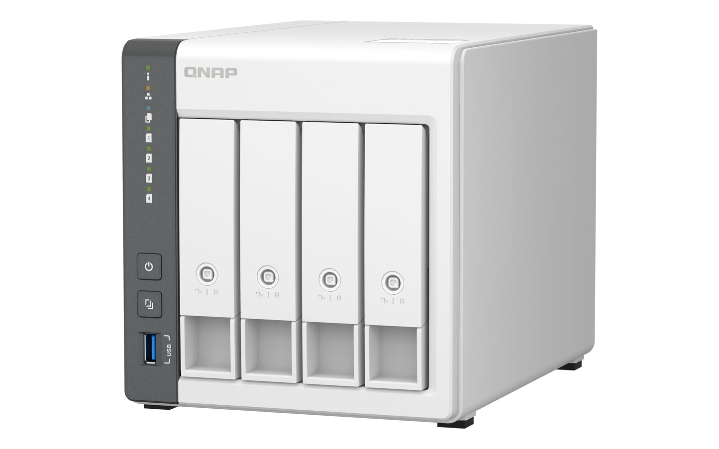 QNAP TS-433 NAS Tower ARM Cortex-A55 4 GB 0 TB QNAP Turbo System Blanco