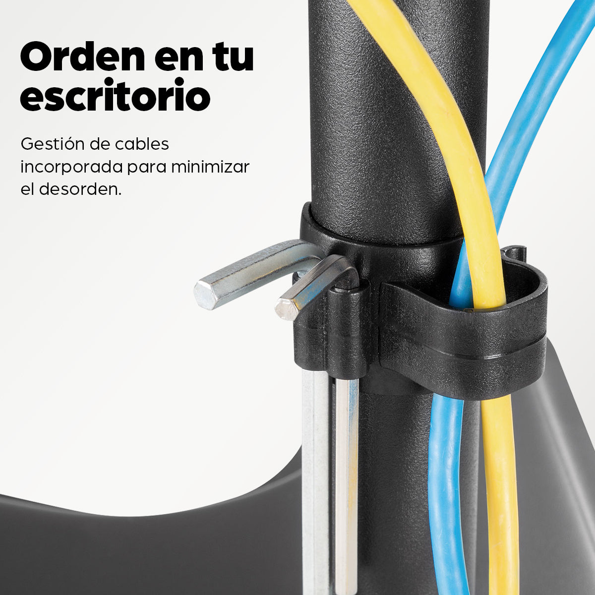 Manhattan 462037 soporte para pantalla plana 68.6 cm (27") Escritorio Negro