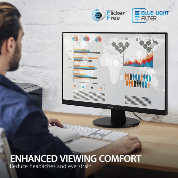 Viewsonic VA2247-MH monitor de computadora 55.9 cm (22") 1920 x 1080 Pixeles Full HD LED Negro