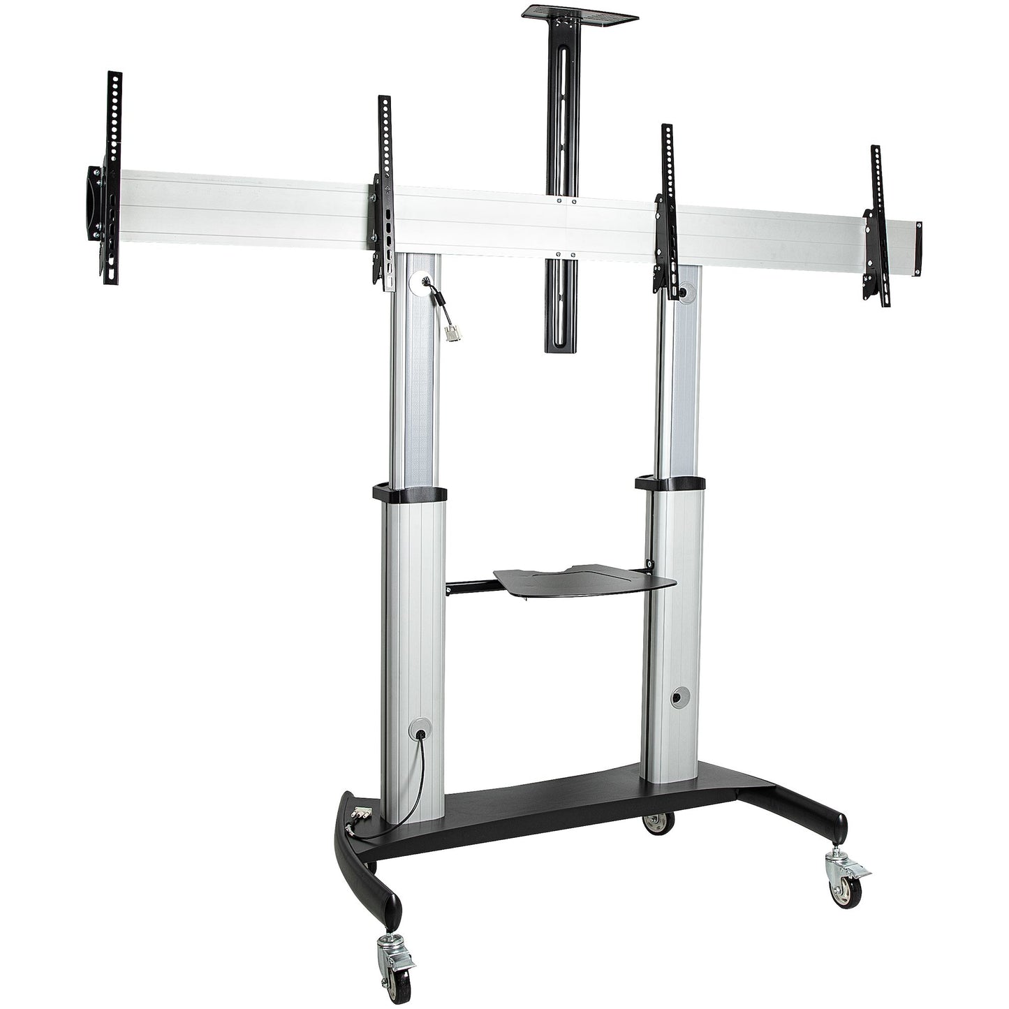 StarTech.com STNDMTVDUO soporte para TV 152.4 cm (60") Negro, Plata