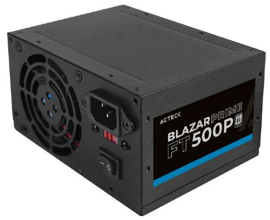 Fuente de Poder Acteck Blazar Prime FT500P ATX 500W 1x20+4 pin + 1xAtx 4 + 2xSata + 2xMolex 4 pin + 1x Negro