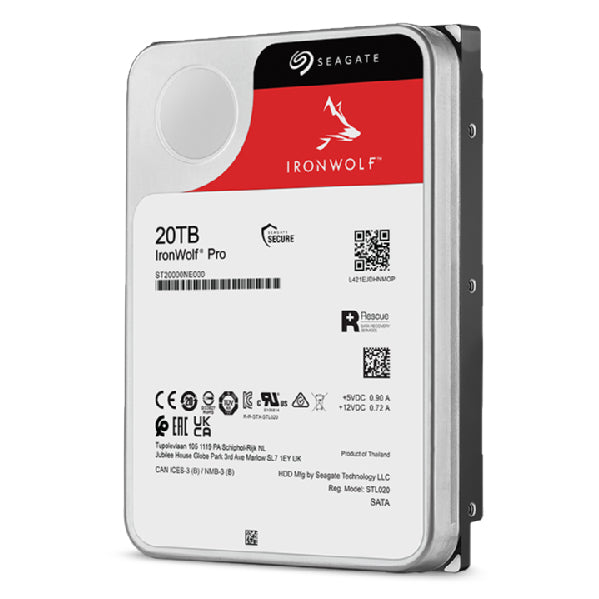 Seagate IronWolf Pro ST20000NT001 disco duro interno 20 TB 7200 RPM 256 MB 3.5"