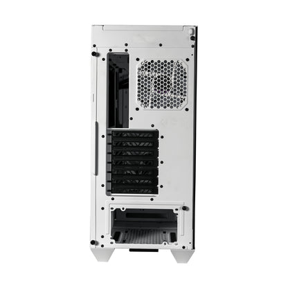 Gabinete Gamer Cooler Master MasterBox HAF 500 Media Torre ITX mATX ATX 4xFan RGB Cristal Templado Blanco