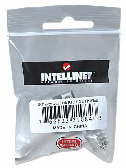Jack Intellinet RJ11/RJ12 de Impacto Color Blanco
