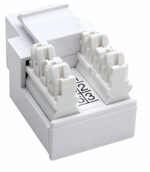Jack Intellinet RJ11/RJ12 de Impacto Color Blanco
