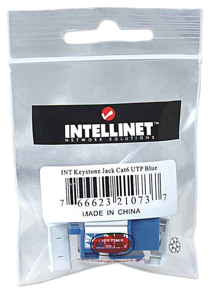 Jack Intellinet Cat 6 de Impacto(Keystone) Color Azul