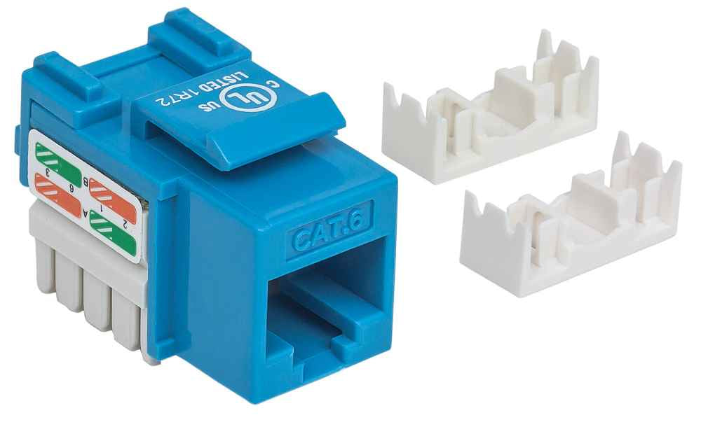 Jack Intellinet Cat 6 de Impacto(Keystone) Color Azul