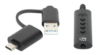 Manhattan 153560 divisor de audio Negro
