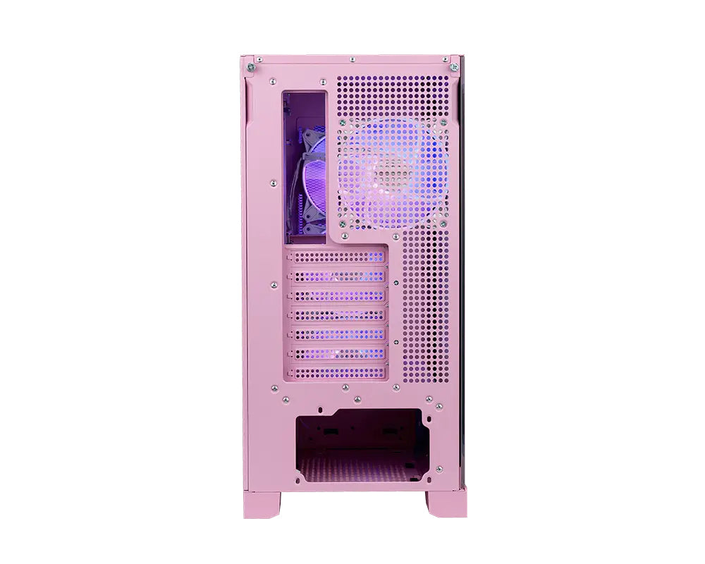 Gabinete MSI MPG GUNGNIR 212R PZ PINK Torre Media ATX 4 Ventiladores RGB Vidrio Templado Rosa