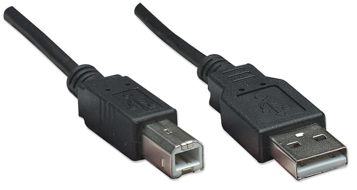 Cable Manhattan USB-B 2.0 Alta Velocidad 0.5m Color Negro