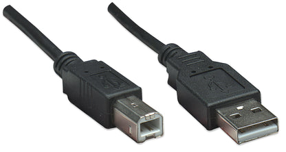 Cable Manhattan USB-B 2.0 Alta Velocidad 0.5m Color Negro