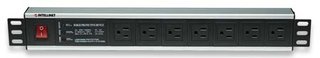 Intellinet 207102 supresor de picos Negro 7 salidas AC 120 V 3 m