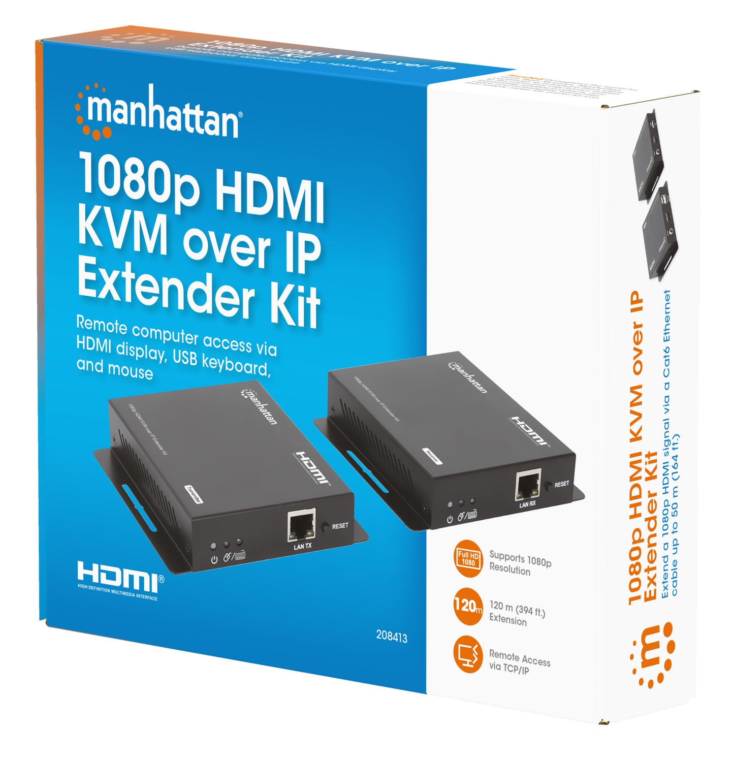 Extensor Video Manhattan HDMI KVM 120M via Cat6 1080p