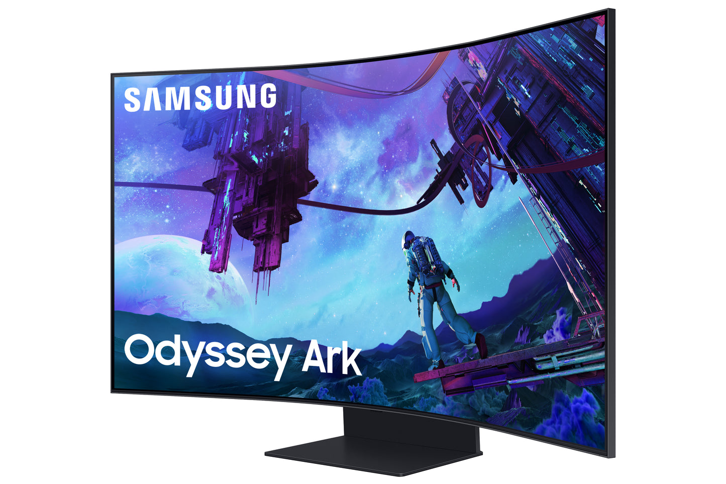 Monitor Samsung 55" Gaming Odyssey Ark 2th Gen 4K 3840x2160 165HZ VA Curvo 1000R 1MS HDR10 Bocinas Gaming HUB SMA
