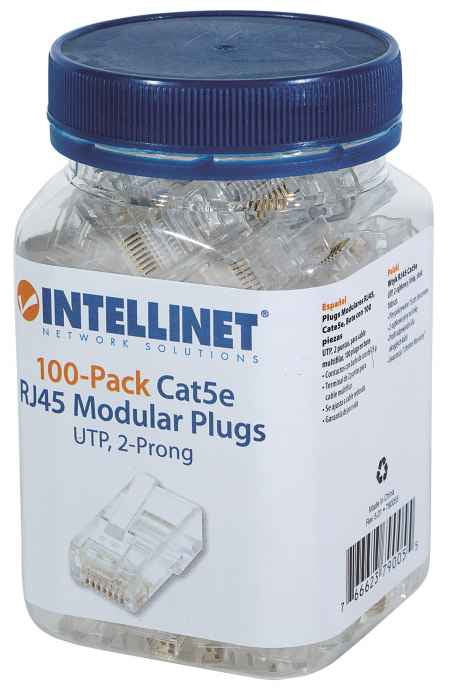 Intellinet 790055 conector RJ-45 Transparente