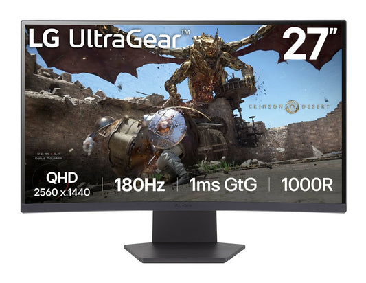 Monitor LG UltraGear 27 " QHD 2560 x 1440 VA Display Curvo 180Hz 1ms GtG AMD FreeSync
