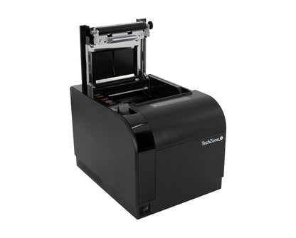 Impresora Térmica TechZone TZBE301 80mm Vel 300mm/s 203dpi USB/Serial/RJ45/RJ11 Cortador Automático 1 Año Garantía
