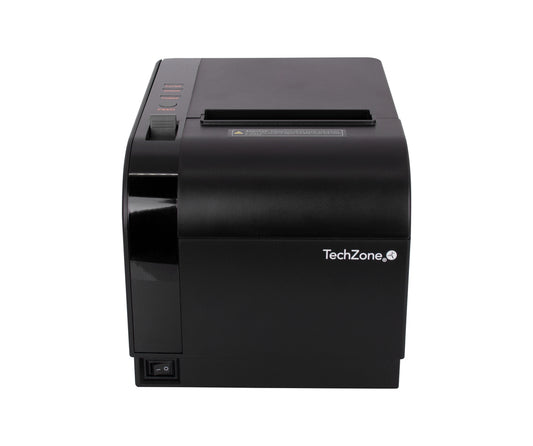 Impresora Térmica TechZone TZBE301 80mm Vel 300mm/s 203dpi USB/Serial/RJ45/RJ11 Cortador Automático 1 Año Garantía