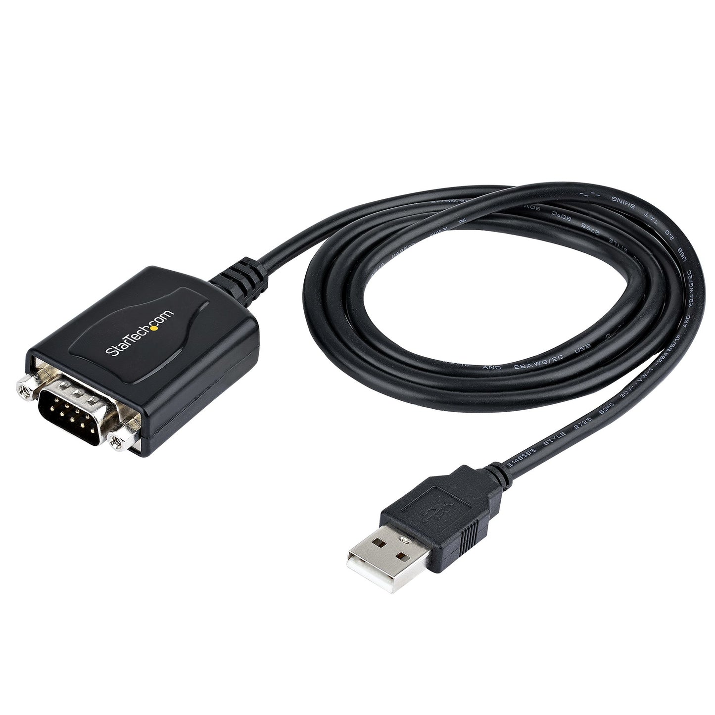 StarTech.com 1P3FPC-USB-SERIAL cambiadores de género de cables DB-9 USB Type-A (4 pin) USB 2.0 Negro