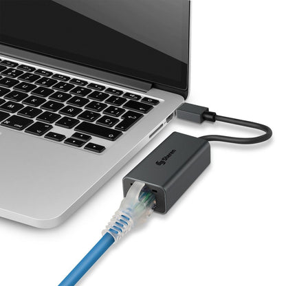 Adaptador Steren USB 3.0 a Gigabit Ethernet RJ45 Color Negro