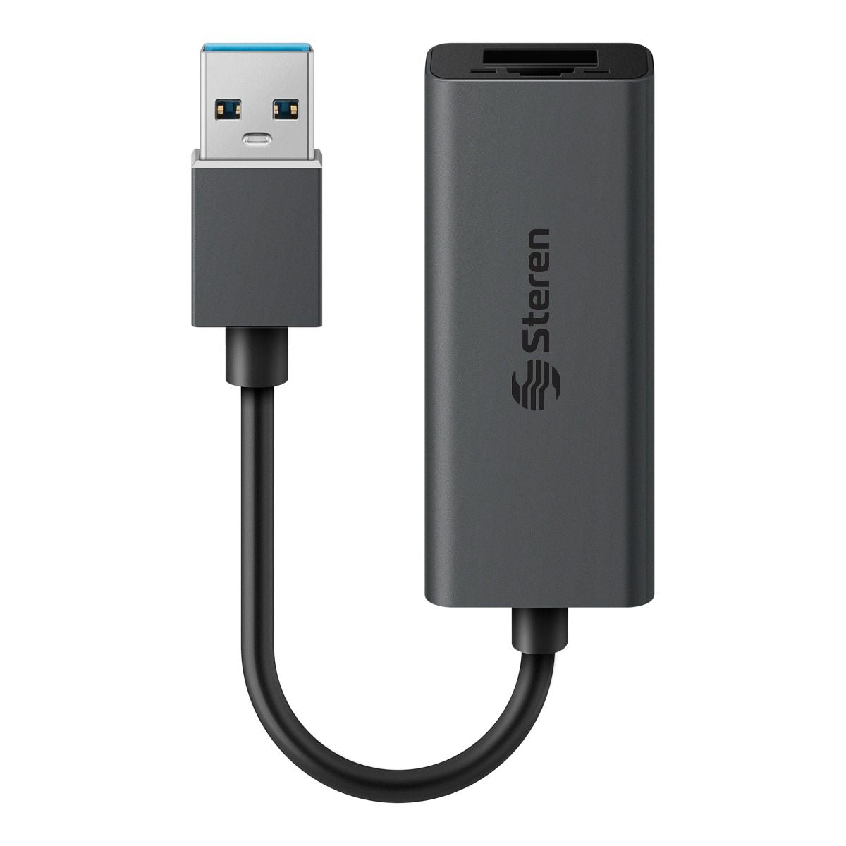 Adaptador Steren USB 3.0 a Gigabit Ethernet RJ45 Color Negro